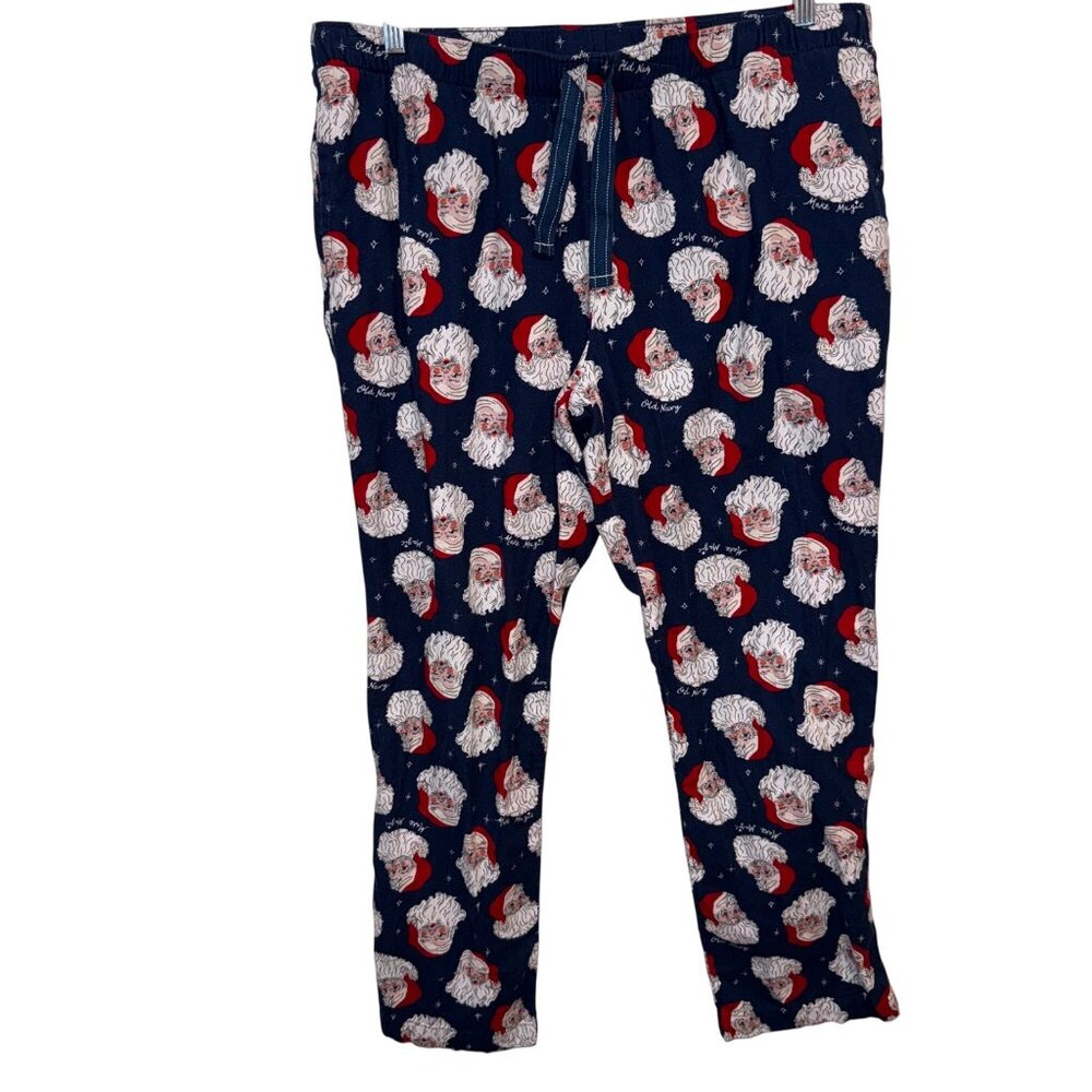 Old Navy Womens Santa Print Pajama Pants XL Cotton